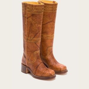Frye Campus Stitch Horse Leather Boots 6.5